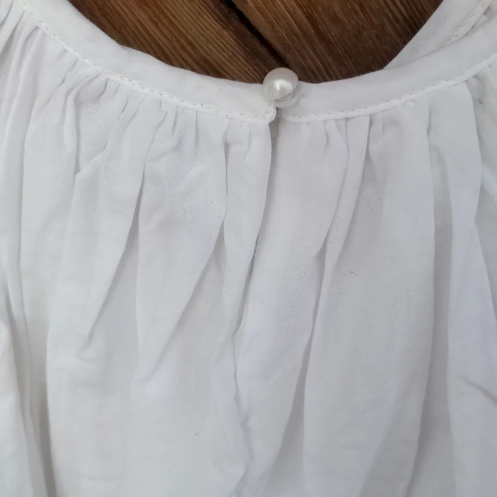 Tahari Dress white baby eyelet set pink leggings 6-9m - Picture 5 of 9